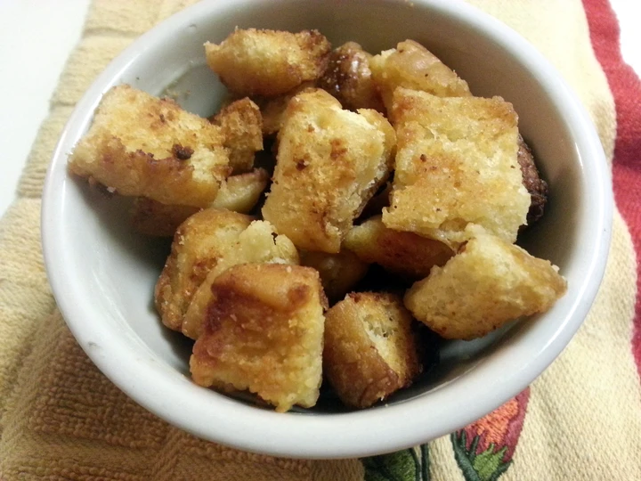 Easy Way Make Recipe Garlic Butter And Parmesan Croutons that is So Delicious, Tasty}