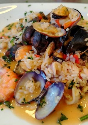 Foto di Risotto ai Frutti di Mare, Gamberetti e Calamari