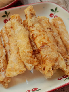 Hình của món Bánh tráng cuốn chiên giòn.