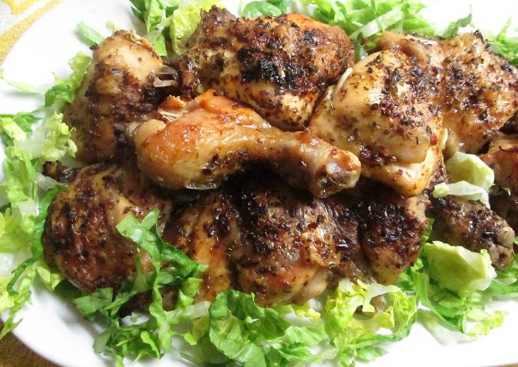 Presas de pollo al horno con preparado especial para chimichurri