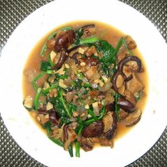 A picture of LG SPINASH AND MUSHROOM( EASY STIR FRY ).