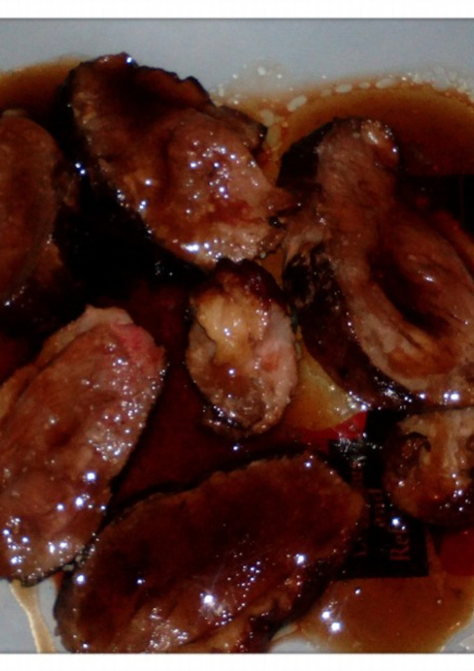 Una foto de Magret de pato con salsa dulce