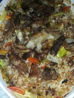صورة لوصفة طاجن ارز بالخضار واللحمة