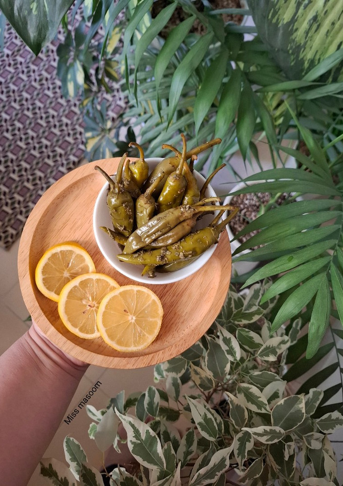 عکسی از دستور شور ترشی فلفل سبز تند