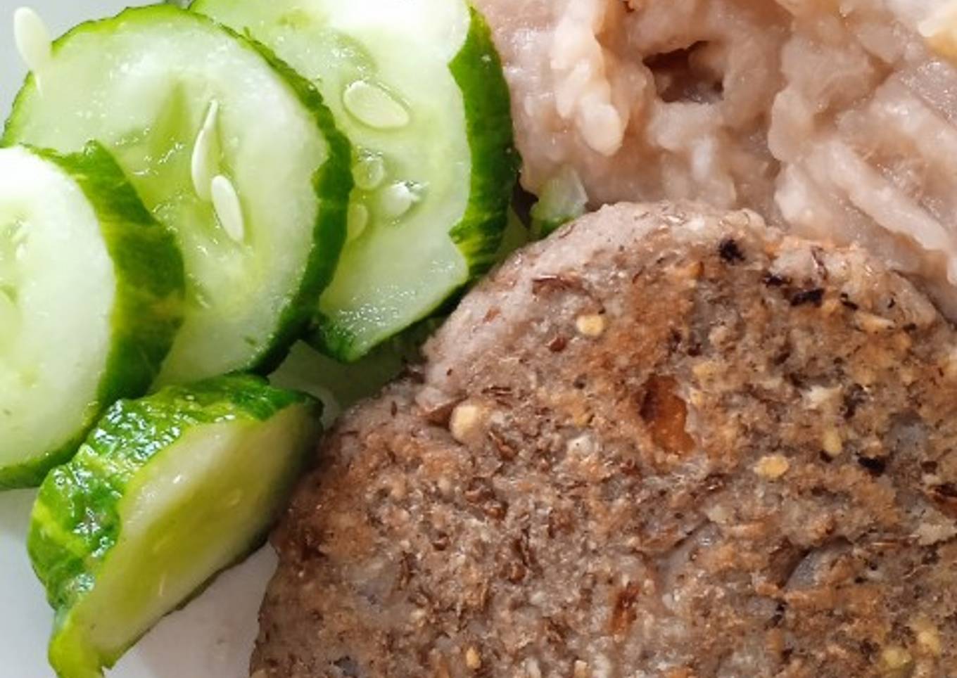 Hamburguesa de lentejas y pollo