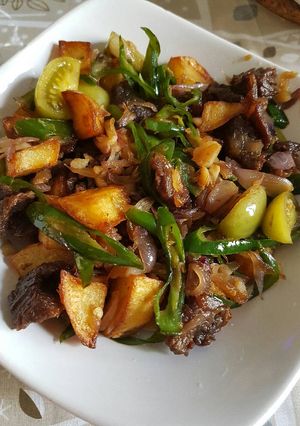 Foto resep Tumis daging cabe ijo