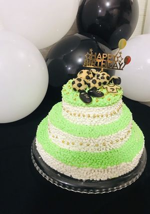 عکسی از دستور کیک تولد با تم فوتبالی 🥰🥰🥰