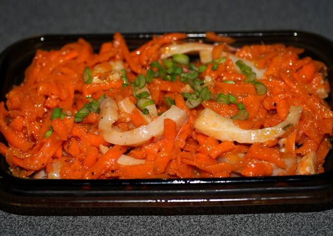 Салат кальмар с морковкой по-корейски – пошаговый рецепт приготовления с фото