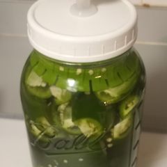 A picture of Lacto Fermented Jalapeños.