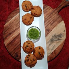 A picture of Aloo Samak Chawal Tikki.