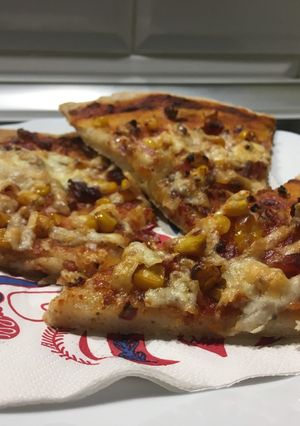 Gluténmentes pizza rizslisztből recept fotója
