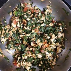 A picture of Methi leaves salad.