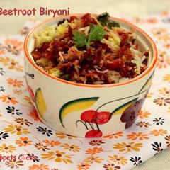 A picture of Teekhi Beetroot Biryani.