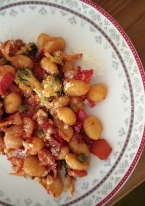 A picture of Students spicy gnocchi.