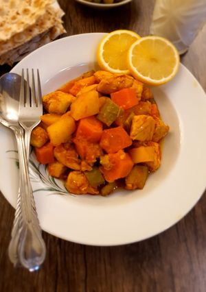 عکسی از دستور خوراک رژیمی با کدو و فیله مرغ🍲