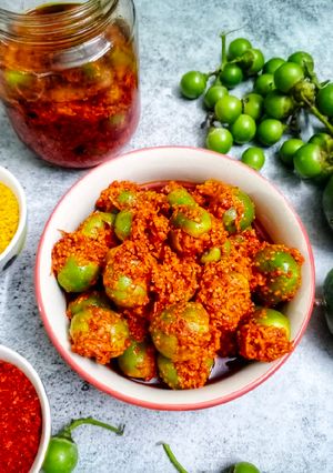A picture of Gunda /Lasoda Pickle.