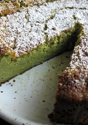 A picture of Matcha, White Chocolate & Cream Cheese Cake.