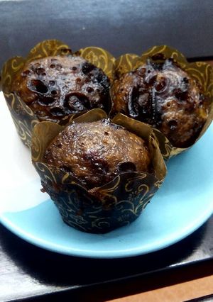 Foto resep Muffin Coklat with chocolate bite didalam