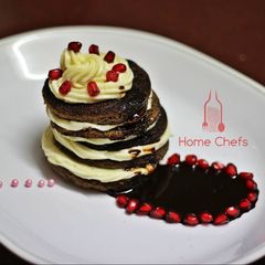 A picture of Honey choco pancakes.