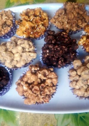 Une photo de Pop corn chocolaté et caramélisé