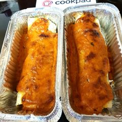 A picture of My Chicken & Chorizo Enchiladas. 😁.