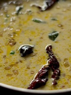 A picture of Besan kadhi - Serves 4.