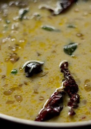 A picture of Besan kadhi - Serves 4.