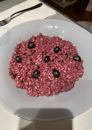 Foto di Risotto con mirtilli e speck