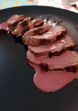 Une photo de Sauce framboises
