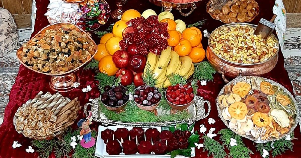 ایده‌های ناب برای تزیین سفره یلدا🍉🎊🍎