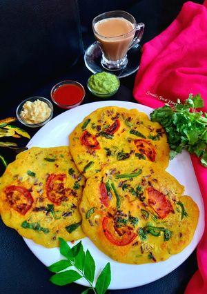 A picture of Oats Moong Dal Chilla.