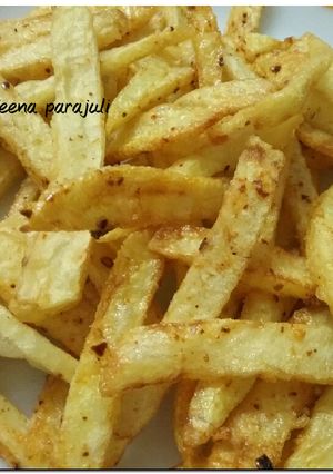 A picture of Homemade french fries 😊😊😊.