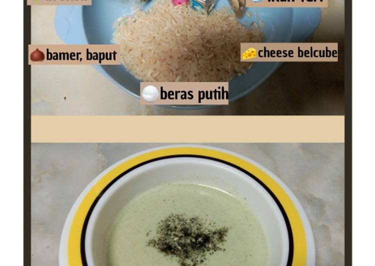  Resep  BUBUR  TERI  TEMPE BROKOLI MPASI 7M oleh Hallimah 