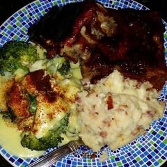 A picture of Brad's Siracha brown sugar bbq ribs.