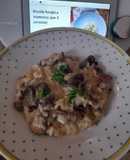 Risotto con funghi e scamorza