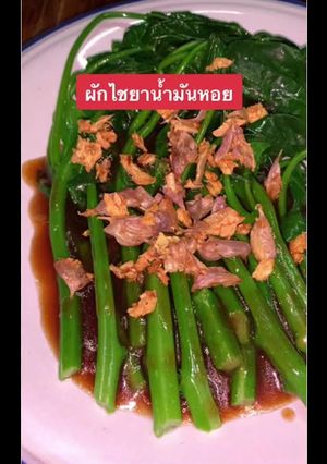 รูปของ คะน้าเม็กซิโก,ไชยา,ต้นชูรสผัดน้ำมันหอย