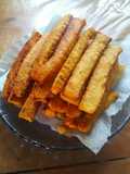 Palitos sin gluten de mandioca hervida
