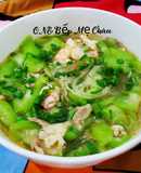 Canh mướp khía nấu miến