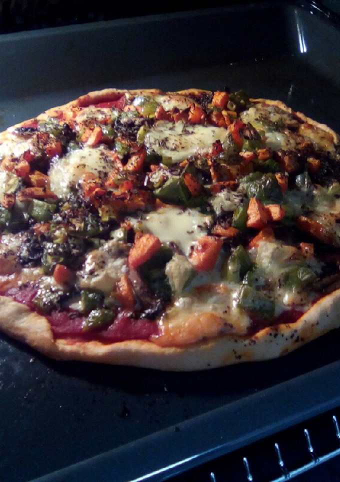 Una foto de Pizza vegetal