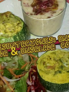 Una foto de Calabacines rellenos de huevo, verduras y embutido de pavo