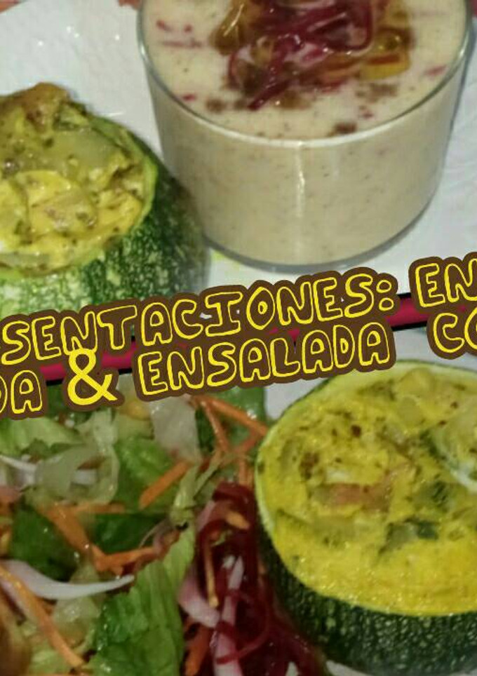 Una foto de Calabacines rellenos de huevo, verduras y embutido de pavo
