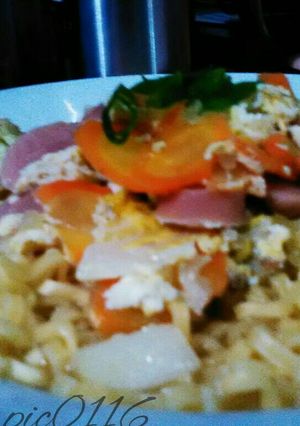 Foto resep mie siram kuah sayur