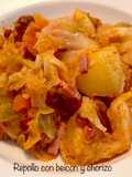 Repollo con patatas, bacon y chorizo