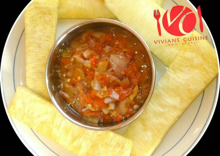 Recipe of Super Quick Fried Yam and Pepper Sauce