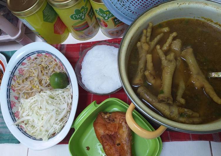 Resep Soto ayam ceker lazy Yang Enak Banget