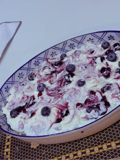 صورة لوصفة كيكة التوت😋🫐