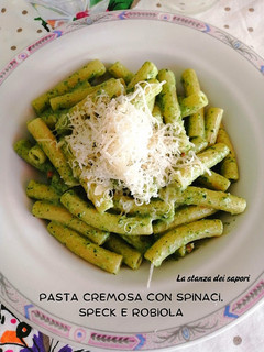Foto di 273 🌿🍝 Pasta cremosa con spinaci, speck e robiola 🍝🌿