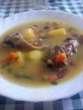 Arroz con conejo y alubias pintas