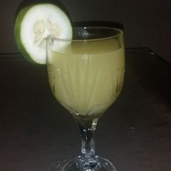 A picture of Pineapple nd cucumber drink.