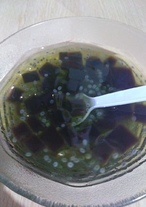 Foto resep Es Cincau Selasih 😍